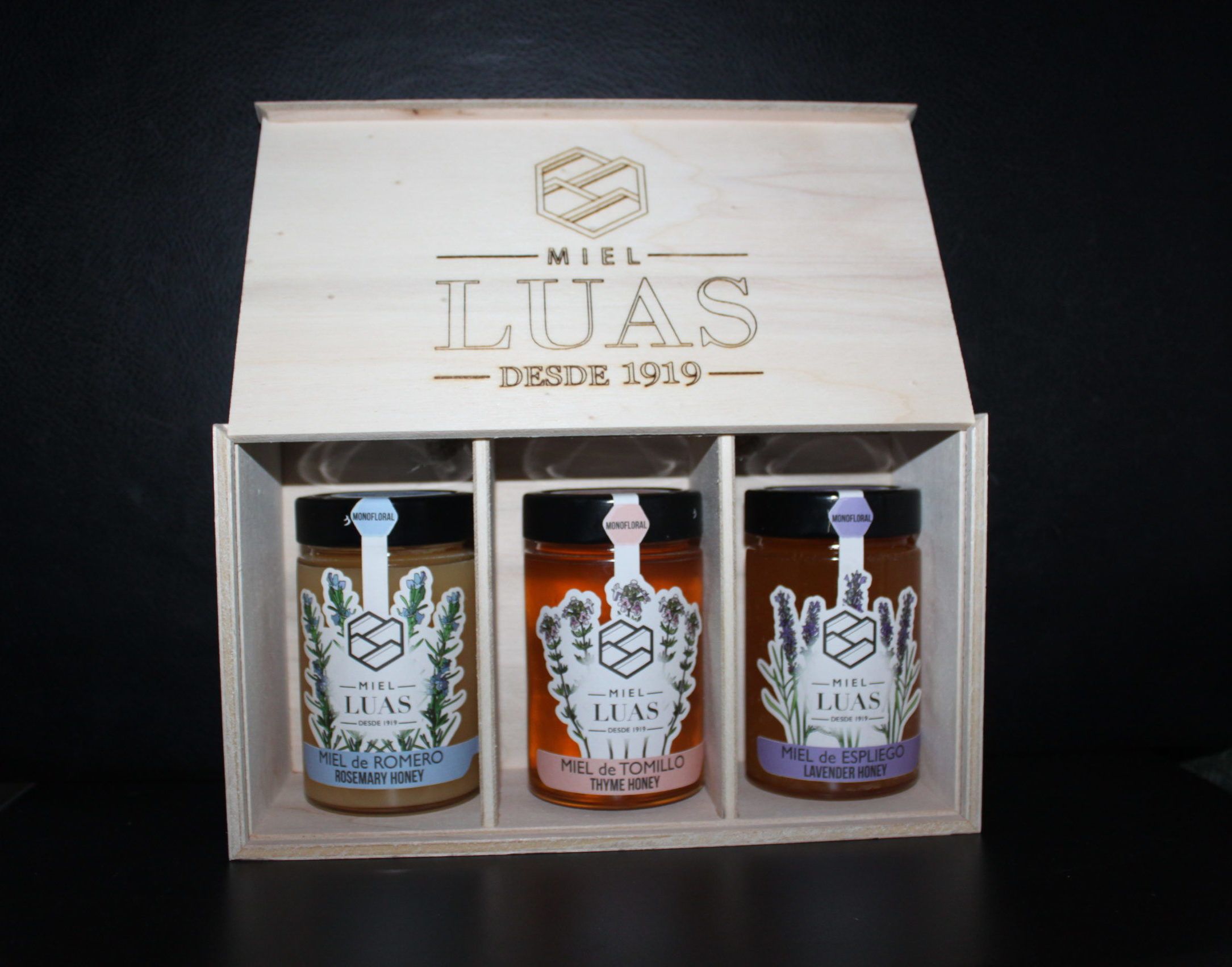 Miel Monofloral Estuche regalo 3X260g Miel Monofloral Estuche regalo 3X260g